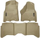 Husky Liners 2012 Dodge Ram 1500/2500/3500 Crew Cab WeatherBeater Combo Tan Floor Liners-1