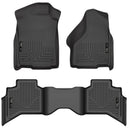 Husky Liners 09-12 Dodge Ram 1500 Quad Cab WeatherBeater Black Front & Second Seat Floor Liner-1