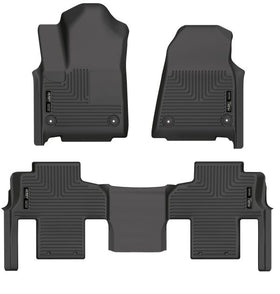 Husky Liners 2022 Jeep Wagoneer (w/2nd Row Bench) WeatherBeater Front & 2nd Seat Floor Liner - Blk