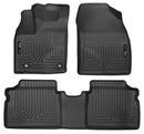 Husky Liners 12 Toyota Prius (PlugIn Models ONLY) WeatherBeater Front & 2nd Seat Black Floor Liners-1