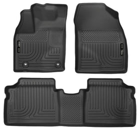 Husky Liners 12 Toyota Prius (PlugIn Models ONLY) WeatherBeater Front & 2nd Seat Black Floor Liners