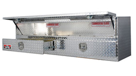 Westin/Brute High Cap 72in Stake Bed Contractor TopSider w/ Bottom Drawers - Aluminum