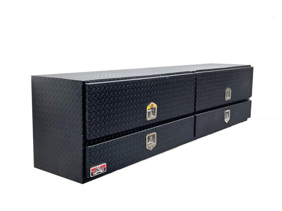 Westin/Brute High Cap 96in Stake Bed Contractor TopSider w/ Base Drawers 96 x 20 x 24 - Tex. Blk