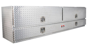 Westin/Brute High Cap 96in Stake Bed Contractor TopSider w/ Doors - Aluminum