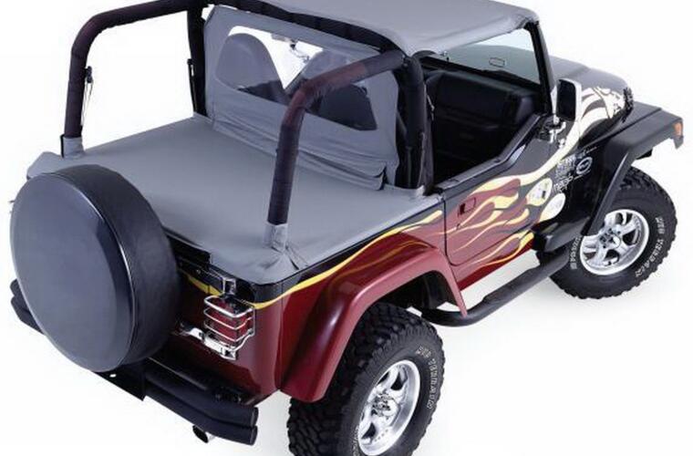 Rampage 1987-1991 Jeep Wrangler(YJ) Cab Soft Top And Tonneau Cover - Black Denim