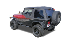Rampage 1992-1995 Jeep Wrangler(YJ) Frameless Soft Top Kit - Black Diamond