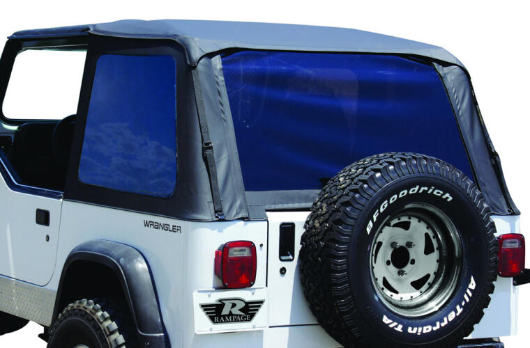 Rampage 1992-1995 Jeep Wrangler(YJ) Frameless Soft Top Kit - Black Diamond