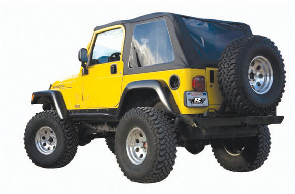 Rampage 1997-2006 Jeep Wrangler(TJ) Excludes LJ Unlimited Frameless Soft Top Kit - Black Diamond