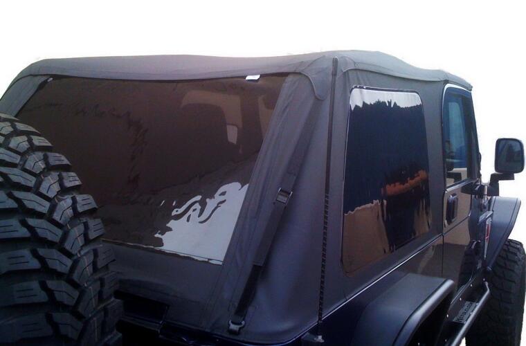 Rampage 2004-2006 Jeep Wrangler(TJ) LJ Unlimited Frameless Soft Top Kit - Black Diamond - 0