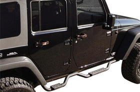 Rampage 2007-2018 Jeep Wrangler(JK) Unlimited Side Bar Drop Step Slimline - Black - 0