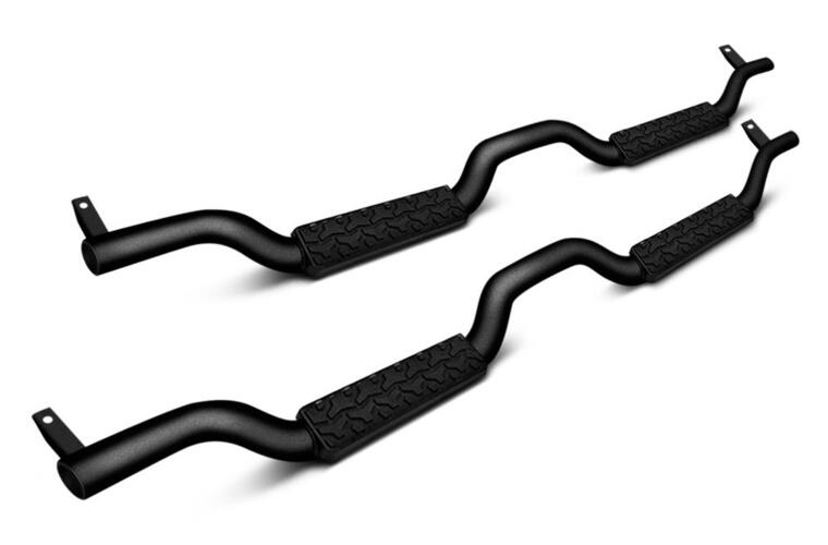 Rampage 2007-2018 Jeep Wrangler(JK) Unlimited Side Bar Drop Step Slimline - Black