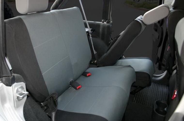 Rampage 2007-2018 Jeep Wrangler(JK) Unlimited Custom Fit Seat Cover - Black/Grey