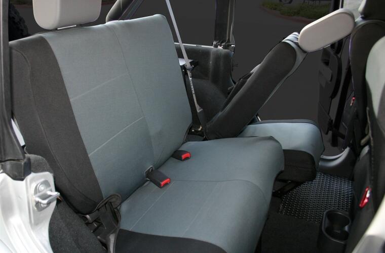 Rampage 2007-2018 Jeep Wrangler(JK) Custom Fit Seat Cover - Black/Grey