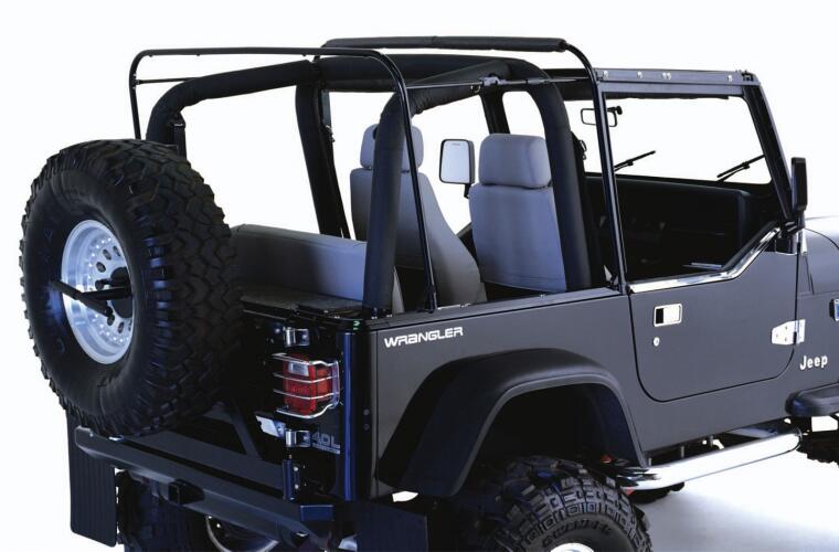 Rampage 1987-1995 Jeep Wrangler(YJ) Soft Top Hardware - Black - 0