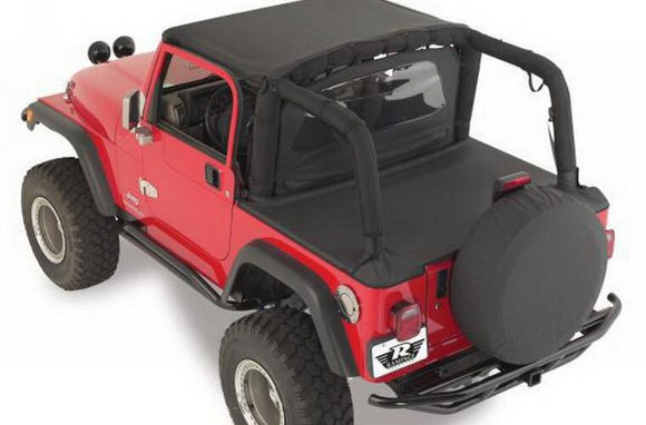 Rampage 1992-1995 Jeep Wrangler(YJ) Tonneau Cover - Black Denim