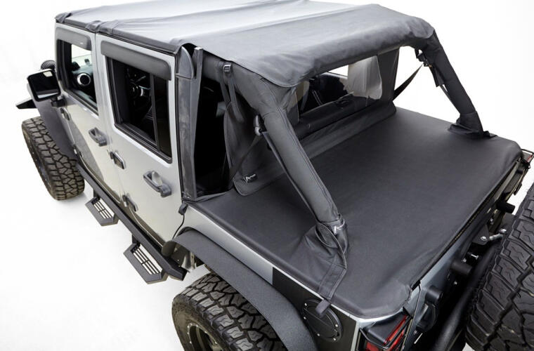 Rampage 2007-2018 Jeep Wrangler(JK) Unlimited 4-Door Tonneau Cover - Black Diamond - 0