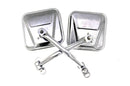 Rampage 1955-1983 Jeep CJ5 Side Mirrors - Stainless-1