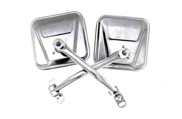 Rampage 1955-1983 Jeep CJ5 Side Mirrors - Stainless