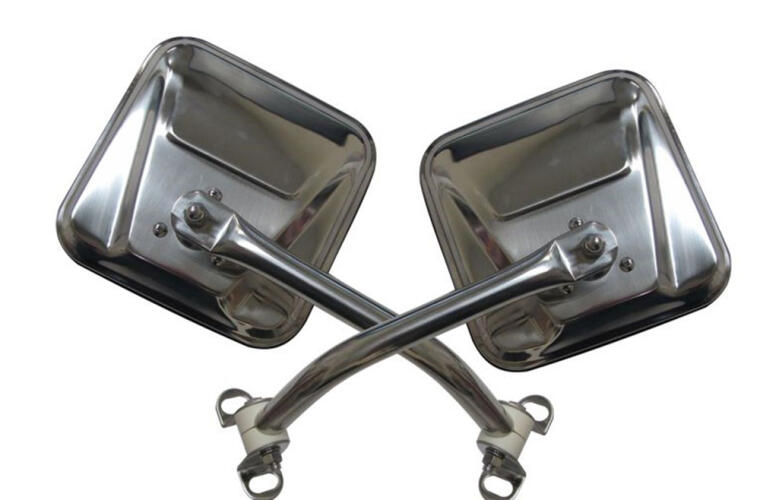 Rampage 1976-1983 Jeep CJ5 Mirror Kit - Stainless