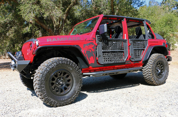 Rampage 2018-2019 Jeep Wrangler(JL) Unlimited Sport 4-Door Trail Doors - 4Dr - Black