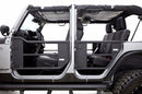 Rampage 2007-2018 Jeep Wrangler(JK) 2-Door Tube Doors With Netting - Black-1