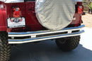 Rampage 1976-1983 Jeep CJ5 Double Tube Rear Bumper - Stainless-1