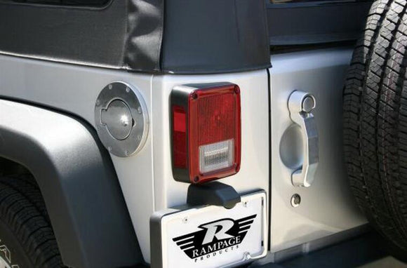 Rampage 2007-2018 Jeep Wrangler(JK) Billet Style Gas Cover - Polished