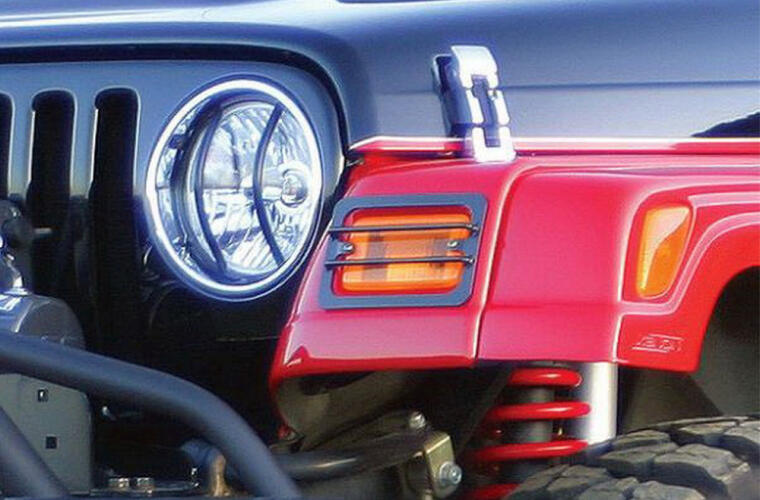 Rampage 2007-2018 Jeep Wrangler(JK) Euro Front Light Guard Kit - Black