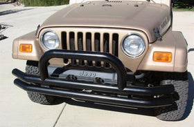 Rampage 1976-1983 Jeep CJ5 Double Tube Bumper Front - Black