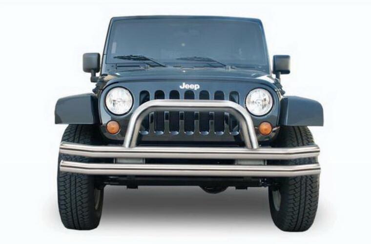 Rampage 2007-2018 Jeep Wrangler(JK) Double Tube Bumper Front - Stainless