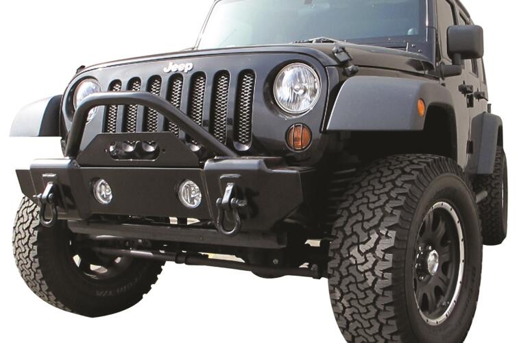 Rampage 2007-2018 Jeep Wrangler(JK) Recovery Bumper Stubby Front - Black