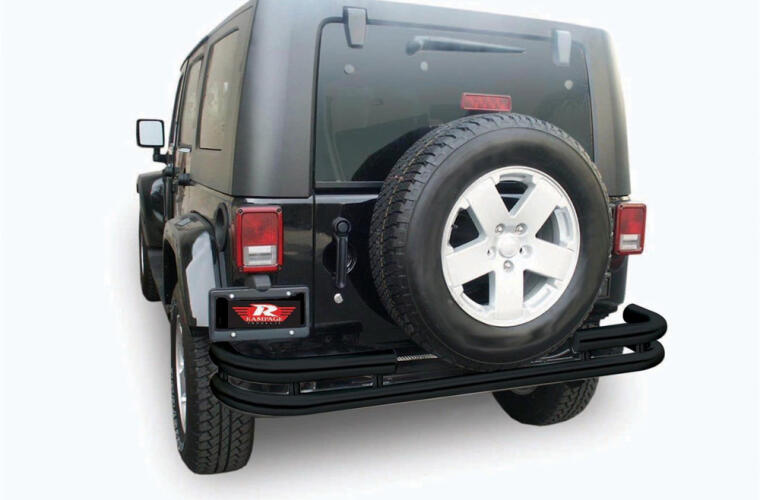 Rampage 2007-2018 Jeep Wrangler(JK) Double Tube Rear Bumper - Black - 0