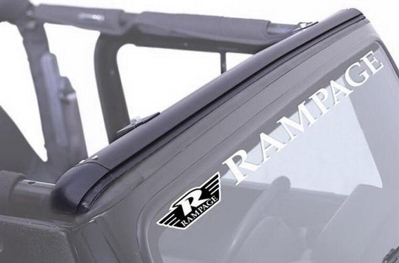 Rampage 1997-2006 Jeep Wrangler(TJ) Windshield Channel - Black