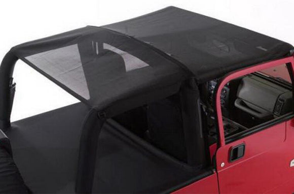 Rampage 1997-2006 Jeep Wrangler(TJ) Combo Sun Brief/Safari Top - Black Mesh