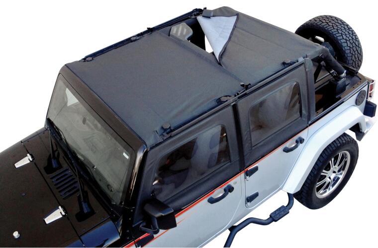 Rampage 2007-2018 Jeep Wrangler(JK) Combo Sun Brief/Safari Top - Black Diamond