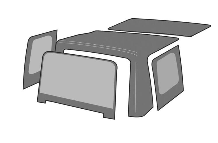 Rampage 1997-2006 Jeep Wrangler(TJ) OEM Replacement Top - Black Diamond - 0
