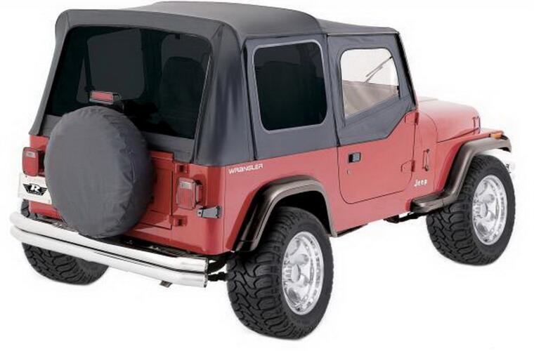 Rampage 1988-1995 Jeep Wrangler(YJ) OEM Replacement Top - Black Diamond