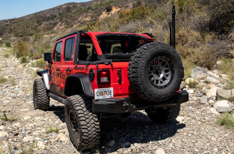 Rampage 2018-2019 Jeep Wrangler(JL) Sport 2-Door Rear Trailguard Bumper - Black - 0