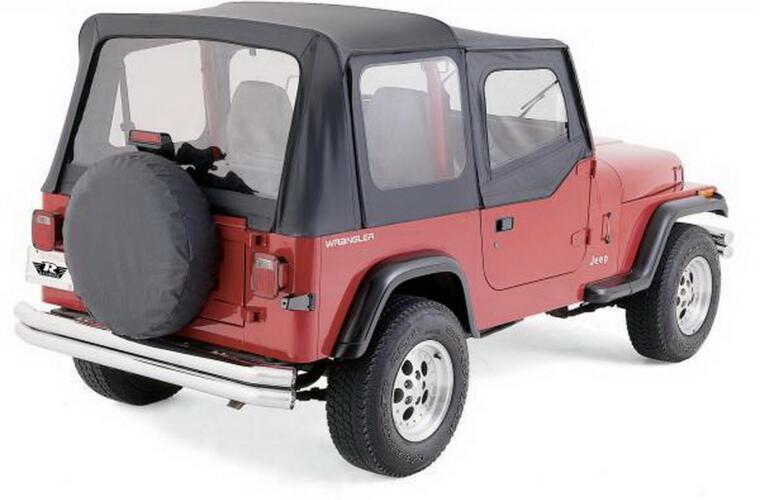 Rampage 1988-1995 Jeep Wrangler(YJ) OEM Replacement Top - Black Denim
