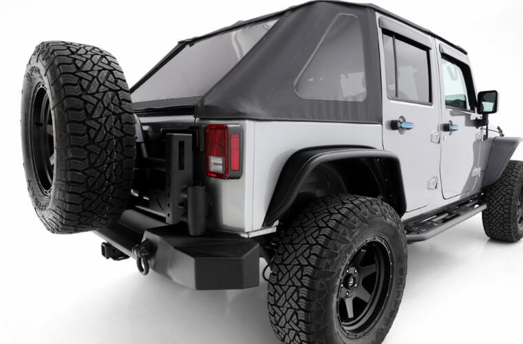 Rampage 07-18 Jeep Wrangler JK Unlimited TrailCrawler Rock Slider & Rocker Guard - Black - 0