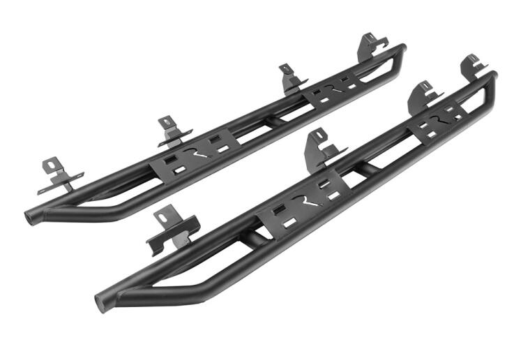 Rampage 20-22 Jeep Gladiator SRS Sidebar Rock Crawler Steps - Black