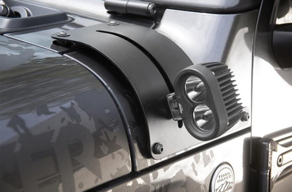 Rampage 2018-2019 Jeep Wrangler(JL) Cowl Light Bracket - Black