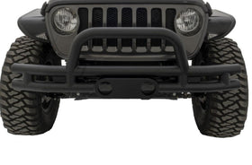 Rampage 2007-2018 Jeep Wrangler(JK) Double Tube Bumper Front - Black - 0