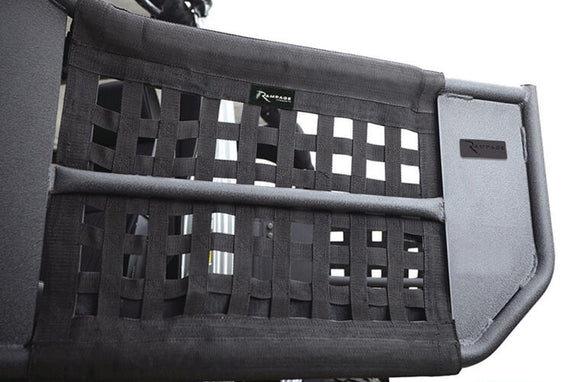 Rampage 2007-2018 Jeep Wrangler(JK) 2-Door Tube Doors With Netting - Black