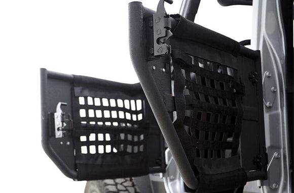 Rampage 2007-2018 Jeep Wrangler(JK) Unlimited 4-Door Tube Doors With Netting - Black