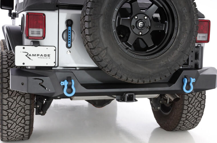 Rampage 07-18 Jeep Wrangler JK (Incl. Unlimited) Trailguard Rear Bumper - Black