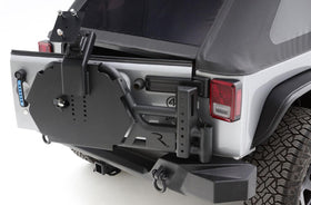 Rampage 07-18 Jeep Wrangler JK (Incl. Unlimited) Trail Guard Tire Carrier - Black - 0