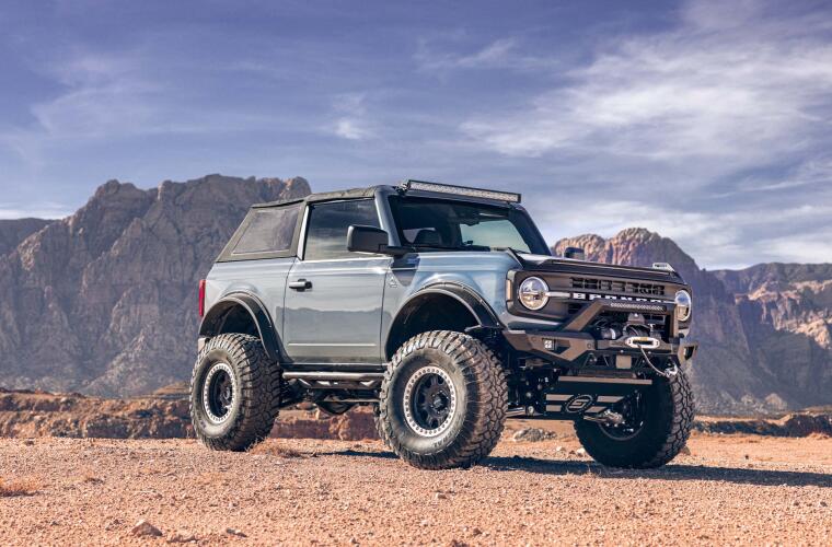 Rampage 2021-2023 Ford Bronco Frameless Trail Top 2-Door - Black