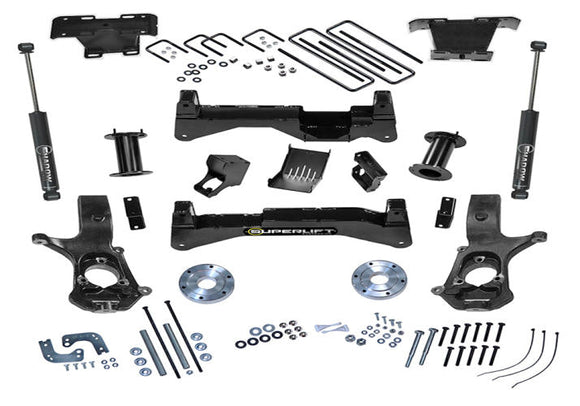 8" Lift Kit - 07-16 Silv/Sierra 1500 4WD w Cast Steel Ctrl Arms w SL Rear Shocks