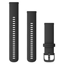 Garmin Quick Release Bands (22 mm). Black with Slate Hardware